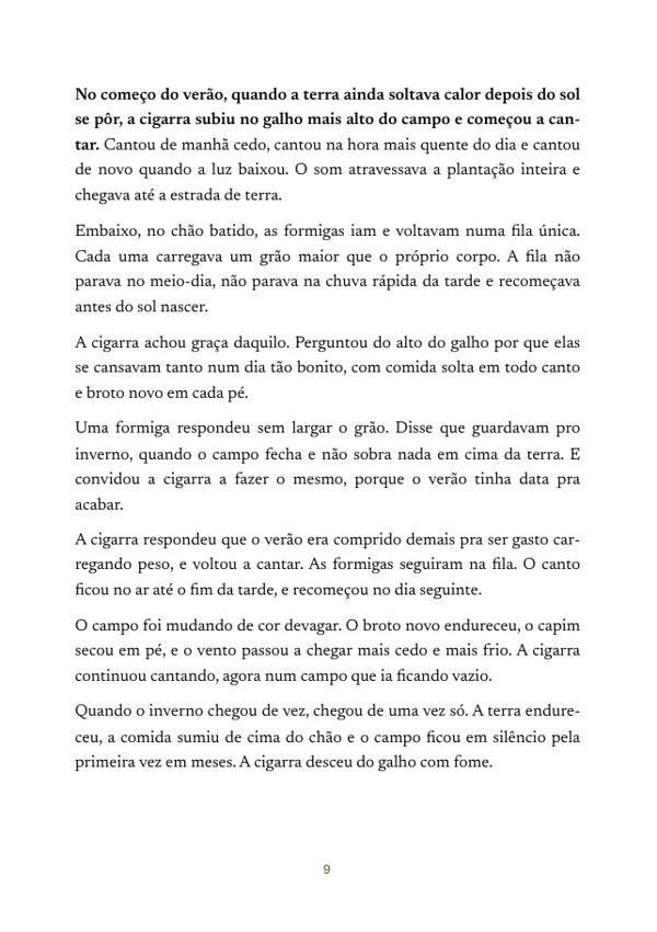 Página do meio de uma edição, com o texto como foi enviado
