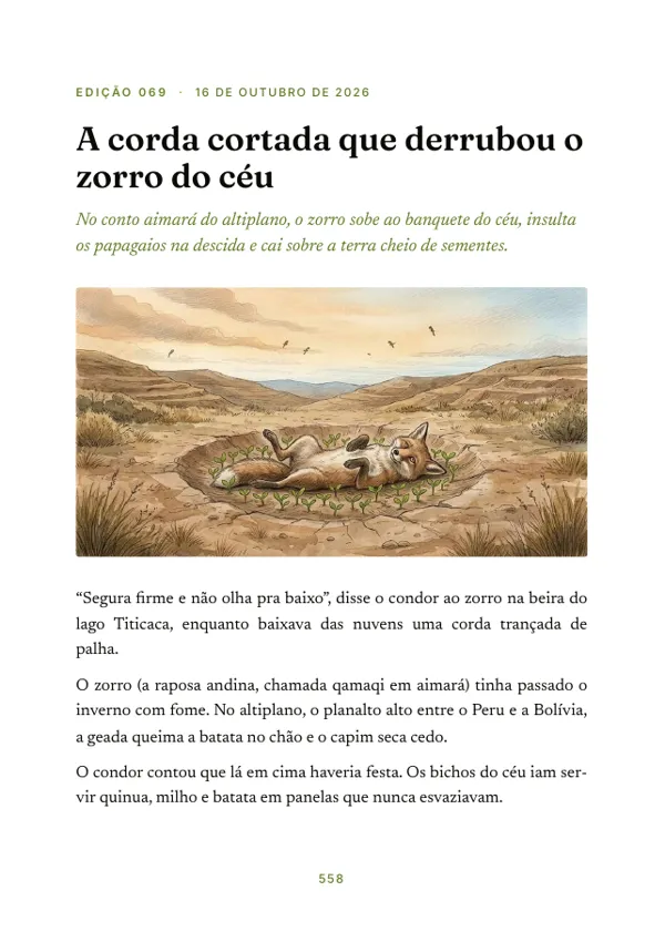 Página 558 do volume: abertura da edição 069, A corda cortada que derrubou o zorro do céu