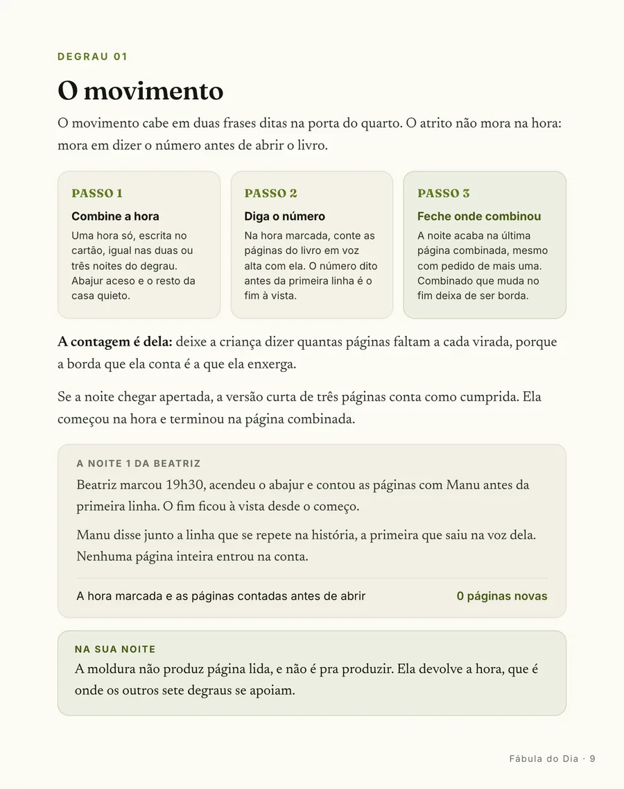 Página real do guia: Passo a passo