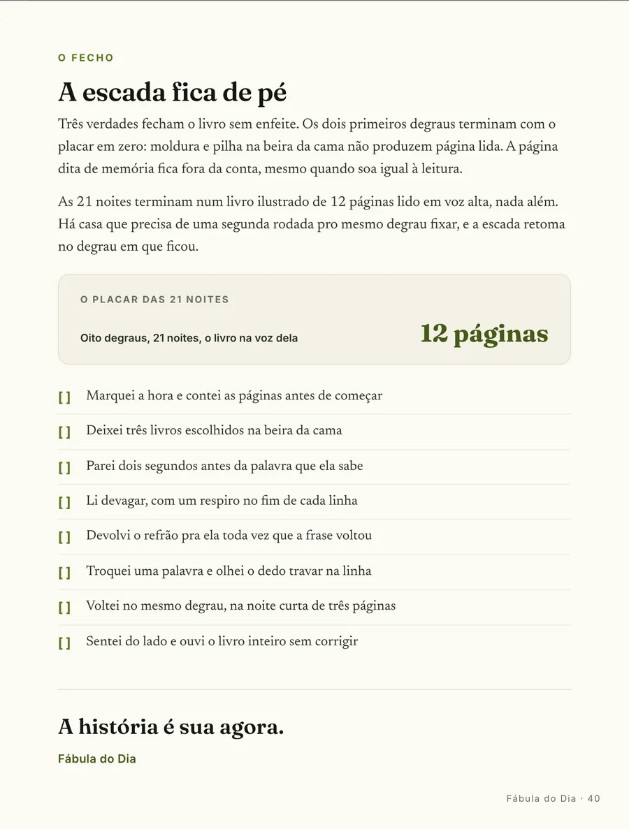 Página real do guia: O placar